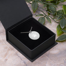 Load image into Gallery viewer, Paw Print Disc Necklace, Sterling Silver - MiShelli