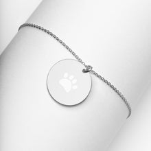 Load image into Gallery viewer, Paw Print Disc Necklace, Sterling Silver - MiShelli