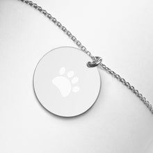 Load image into Gallery viewer, Paw Print Disc Necklace, Sterling Silver - MiShelli
