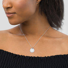 Load image into Gallery viewer, Paw Print Disc Necklace, Sterling Silver - MiShelli