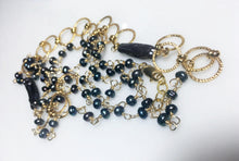 Load image into Gallery viewer, Pearl Gold Necklace, Grey Freshwater Pearl Stick, Wrap Necklace - MiShelli