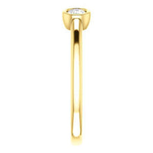 Load image into Gallery viewer, Diamond Ring, Dual Stone 14K Gold Diamond Stacking Ring, April Birthstone - MiShelli