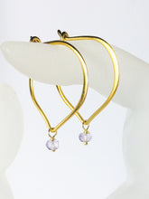 Load image into Gallery viewer, Amethyst Earrings, Gold Vermeil Hoop Ear Wires - MiShelli