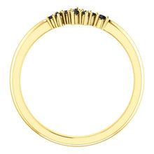 Load image into Gallery viewer, 14K Gold Black Diamond Cluster Stacking Ring - MiShelli