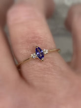 Load image into Gallery viewer, Tanzanite Diamond Ring, 14k / 18K Gold Prong Setting, Unique Engagement, Anniversary Ring - MiShelli
