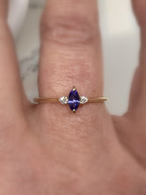 Load image into Gallery viewer, Tanzanite Diamond Ring, 14k / 18K Gold Prong Setting, Unique Engagement, Anniversary Ring - MiShelli