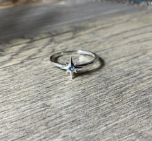 Load image into Gallery viewer, Star Birthstone Ring Sterling Silver - MiShelli
