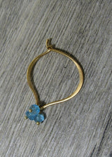 Load image into Gallery viewer, Blue Topaz Gold Hoop Earrings - MiShelli