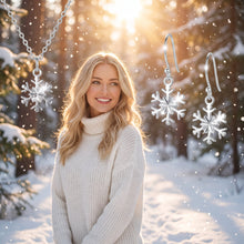 Load image into Gallery viewer, Silver Snowflake Necklace and Earring Set