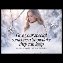 Load image into Gallery viewer, Silver Snowflake Necklace and Earring Set