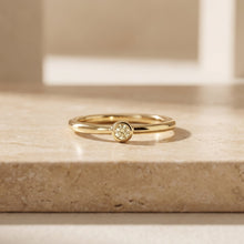Load image into Gallery viewer, Yellow Mini Diamond 18k Gold Stacking Ring