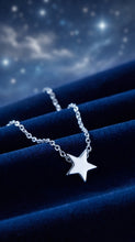 Load image into Gallery viewer, Silver "Celestial" Petite Necklace by MiShelli featuring a delicate star pendant on a fine chain.