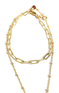 14K Yellow Gold Paperclip Chain Necklace - MiShelli
