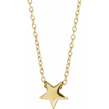 Load image into Gallery viewer, 14K Gold Star Petite Necklace - MiShelli