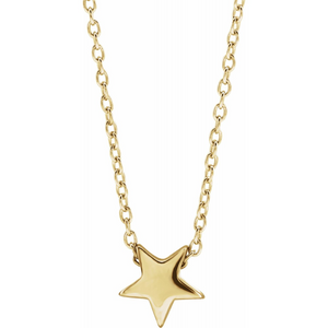 14K Gold Star Petite Necklace - MiShelli