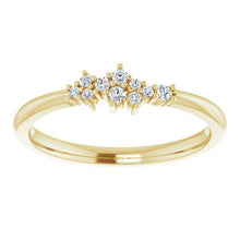 Load image into Gallery viewer, 18K Gold Diamond Cluster Stacking Ring - MiShelli