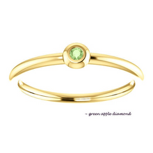 Load image into Gallery viewer, Featured Mini Diamond 18k Yellow Gold Stacking Ring - MiShelli