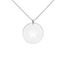 Load image into Gallery viewer, Paw Print Disc Necklace, Sterling Silver - MiShelli