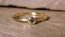 Load image into Gallery viewer, Featured Mini Diamond 18k Yellow Gold Stacking Ring - MiShelli