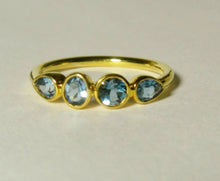 Load image into Gallery viewer, Blue Topaz 14K Gold Gemstone Band - MiShelli