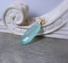 Load image into Gallery viewer, Aqua Chalcedony Layering Necklace - MiShelli