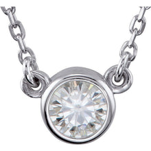 Load image into Gallery viewer, Petite Moissanite Solitaire Necklace - MiShelli