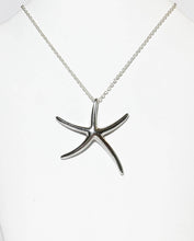 Load image into Gallery viewer, Silver Starfish Necklace, Sterling Silver Pendant, Summer Necklace, Gifts for Her, Dancing Starfish, Beach Jewelry - MiShelli