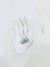 Load image into Gallery viewer, Sand Dollar Hoop Earrings, Sterling Silver Ear Wires - MiShelli
