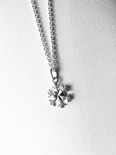 Load image into Gallery viewer, Petite Snowflake Necklace, .925 Sterling Silver Pendant - MiShelli