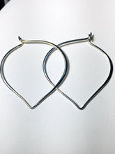 Load image into Gallery viewer, Silver Lotus Petal Hoop Ear Wires - MiShelli