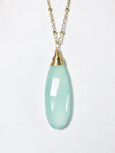 Load image into Gallery viewer, Aqua Chalcedony Layering Necklace - MiShelli