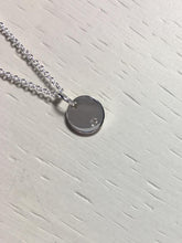 Load image into Gallery viewer, Petite Diamond Disc Necklace, Sterling Silver - MiShelli