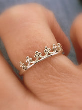 Load image into Gallery viewer, Queen&#39;s Crown Stacking Ring, .925 Sterling Silver - MiShelli