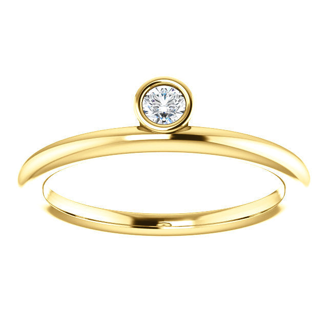 Moissanite Asymmetrical Stacking Ring - MiShelli