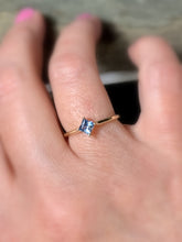 Load image into Gallery viewer, Aquamarine 14K Gold Solitaire Ring - MiShelli