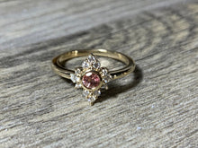 Load image into Gallery viewer, Diamond Cluster Halo Gemstone Ring 14K Gold - Personalize - MiShelli