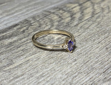 Load image into Gallery viewer, Tanzanite Diamond Ring, 14k / 18K Gold Prong Setting, Unique Engagement, Anniversary Ring - MiShelli