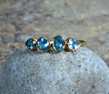 Load image into Gallery viewer, Blue Topaz Ring 14K Gold - MiShelli
