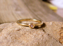 Load image into Gallery viewer, Tiny Colored Diamond 18K Gold Stacking Ring - MiShelli