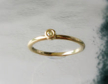 Load image into Gallery viewer, Yellow Mini Diamond 18k Gold Stacking Ring - MiShelli