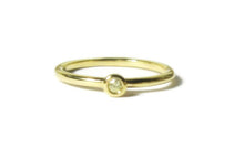 Load image into Gallery viewer, Yellow Mini Diamond 18k Gold Stacking Ring - MiShelli