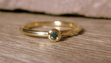 Load image into Gallery viewer, 14K Gold Mini Blue Diamond Ring - MiShelli