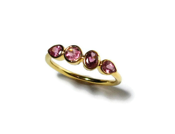 Pink Tourmaline 14K Gold Ring - MiShelli
