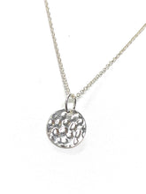 Load image into Gallery viewer, Hammered Disc Sterling Silver Layering Necklace - MiShelli