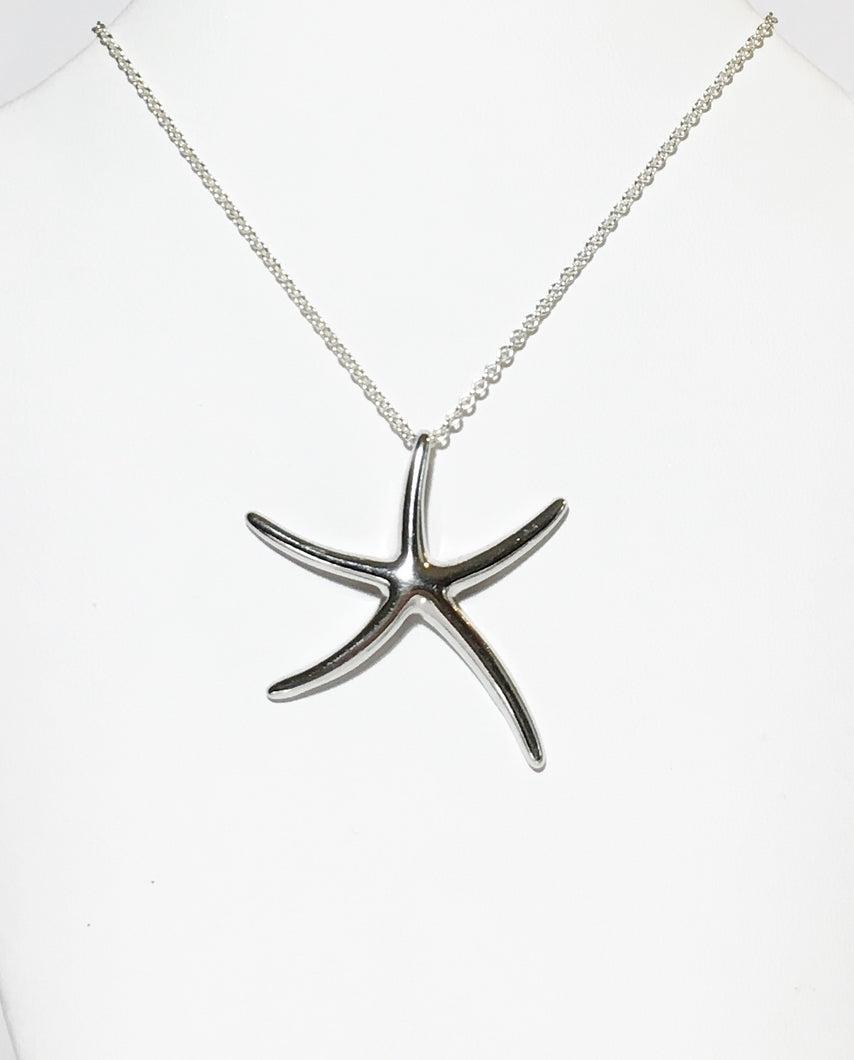 Silver Starfish Pendant Necklace - MiShelli