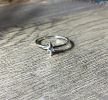 Load image into Gallery viewer, 14K Gold Aquamarine Star Ring - MiShelli